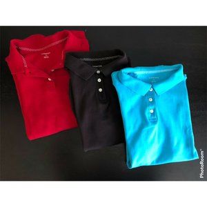 3 Lands' End Women's Large 14/16 Short Sleeve Polo